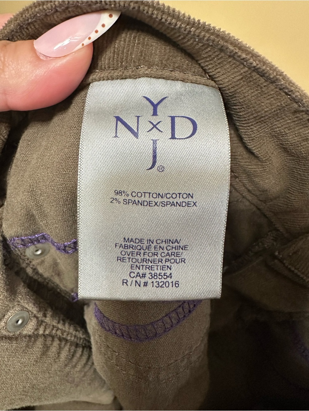 NYDJ Lift-tuck Bootcut Corduroy Pants Women Size 8 Olive Green - Picture 8 of 9